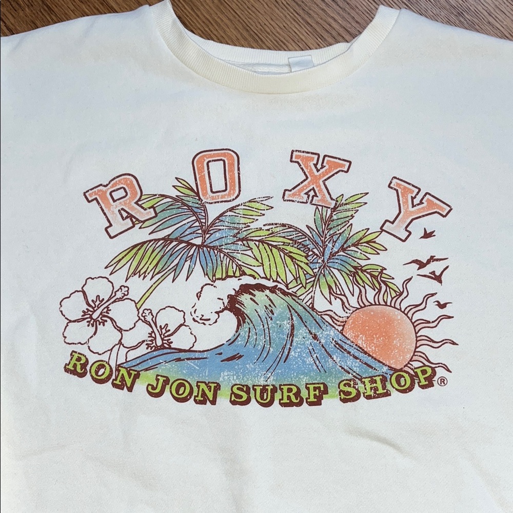Roxy Cream Surf Graphic Tee